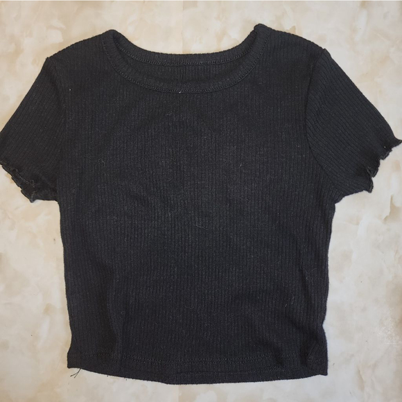 Girls 4/5 Plaid Skirt & Black Top Set - Picture 4 of 5